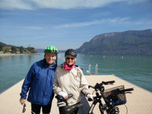 Bicycling around the lake